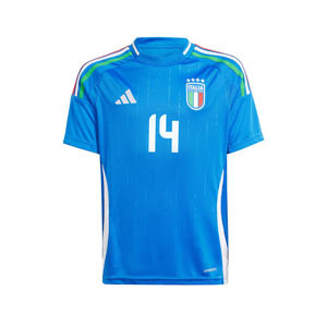 Camiseta niño adidas Italia Chiesa 2024 - Camiseta infantil adidas de Italia Chiesa 2024 - azul