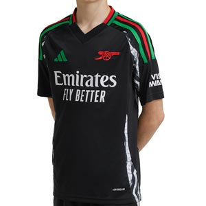 Camiseta adidas 2a Arsenal niño Rice 24 25 PL - Camiseta infantil segunda equipación de Declan Rice adidas del Arsenal para la Premier League 2024 2025 - negra
