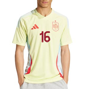 Camiseta adidas 2a España Rodrigo 2024 - Camiseta de la segunda equipación de Rodrigo adidas de la selección española 2024 - amarilla