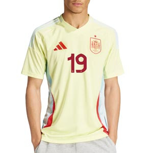 Camiseta adidas 2a España Lamine Yamal 2024 - Camiseta de la segunda equipación de Lamine Yamal adidas de la selección española 2024 - amarilla
