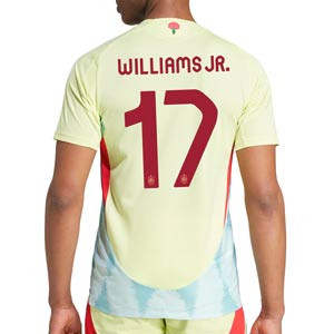 Camiseta adidas 2a España Nico Williams auténtica 2024 - Camiseta auténticade la segunda equipación de Nico Williams adidas de la selección española 2024 - amarilla