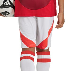 Short adidas Manchester United niño 2024 2025 - Pantalón corto infantil de la primera equipación adidas del Manchester United - blanco
