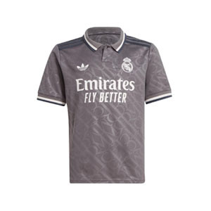 Camiseta adidas 3a Real Madrid niño Bellingham 24-25 - Camiseta infantil de la tercera equipación adidas de Bellingham del Real Madrid 2024 2025 - gris