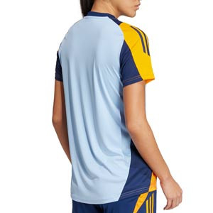 Camiseta adidas Real Madrid mujer entrenamiento - Camiseta de entrenamiento para mujer adidas del Real Madrid - azul claro