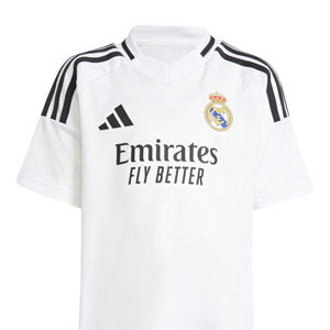 Equipación adidas Real Madrid niño pequeño 2024 2025 - Conjunto de la primera equipación adidas niño del Real Madrid CF 2024 2025 - blanco