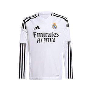 Camiseta manga larga adidas Real Madrid niño Vini Jr. 24-25 - Camiseta de manga larga infantil de la primera equipación adidas de Vinicius Jr del Real Madrid 2024 2025 - blanca