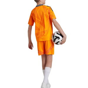 Equipación adidas 2a Real Madrid niño 24-25 - Conjunto infantil de la segunda equipación adidas del Real Madrid 2024 2025 - naranja