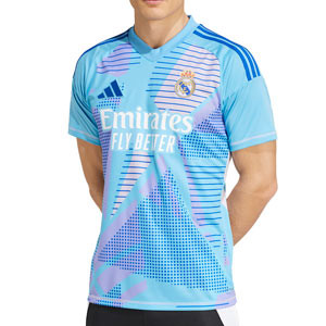 Camiseta adidas Real Madrid Courtois 24-25 - Camiseta de portero de la primera equipación adidas de Courtois del Real Madrid 2024 2025 - azul