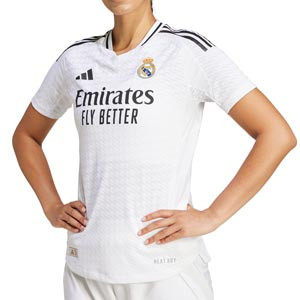 Camiseta adidas Real Madrid authentic mujer Rodrygo 24-25 - Camiseta para mujer de la primera equipación adidas de Rodrygo del Real Madrid 2024 2025 versión jugador - blanca