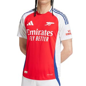 Camiseta adidas Arsenal Odegaard auténtica 24 25 PL - Camiseta auténtica primera equipación de Odegaard adidas del Arsenal para la Premier League 2024 2025 - roja