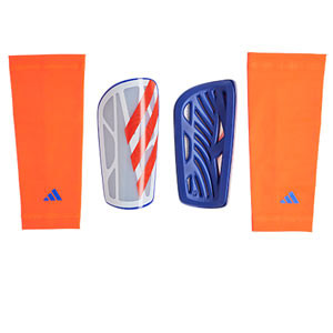 adidas Tiro League - Espinilleras de fútbol adidas con mallas de sujeción - blancas