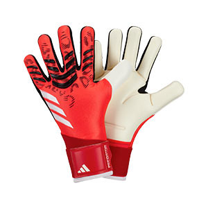 adidas Predator Competition - Guantes de portero profesionales adidas corte negativo - rojos