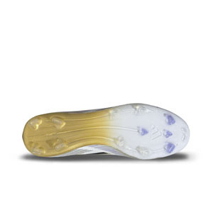 adidas F50 League LL FG/MG - Botas de fútbol sin cordones adidas FG/MG para césped artificial - blancas