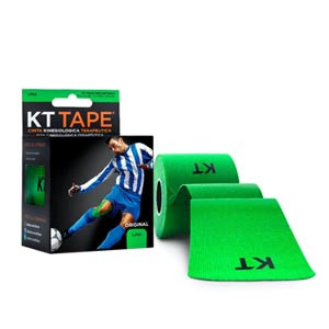 Cinta kinesiológica KT Tape Original precortado - Tira muscular kinesiológica KT Tape (20 cm x 25 m) - verde