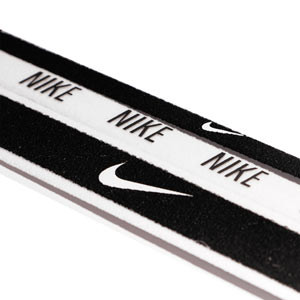 Pack 3 cintas de pelo Nike - Pack de tres cintas de pelo elásticas de colores Nike - negras, blancas