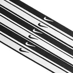 Pack 6 cintas de pelo Nike Swoosh - Pack de seis cintas de pelo elásticas de colores Nike - negras, blancas