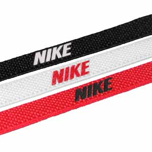 Pack 3 cintas de pelo Nike Elastic 2.0 - Cintas de pelo elásticas Nike 3 uds - negro, blanco, rojo