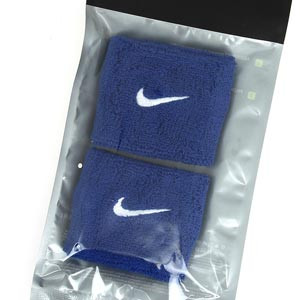 Muñequeras Nike Swoosh 2 unidades - Muñequeras de rizo Nike 2 unidades - azules