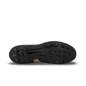 Mizuno Monarcida Neo 2 Select AG - Botas de fútbol de piel sintética Mizuno AG para césped artificial - negras, doradas