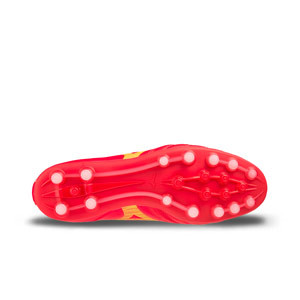 Mizuno Morelia Neo 4 Pro AG - Botas de fútbol de piel de canguro Mizuno AG para césped artificial - rojas