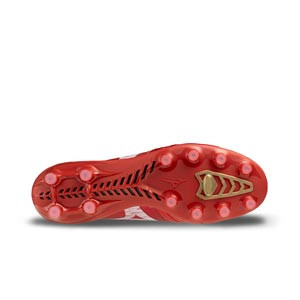 Mizuno Morelia Neo IV Beta Elite FG - Botas de fútbol de piel de canguro Mizuno FG para césped natural o artificial de última generación - rojas
