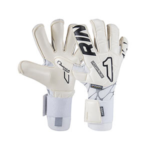 Rinat Santoloco Alpha - Guantes de portero Rinat corte Ergo Roll - blancos