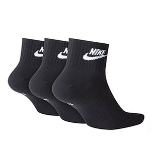 Calcetines tobilleros Nike Everyday Essential 3 pares - Pack de 3 calcetines Nike tobilleros - negros - trasera