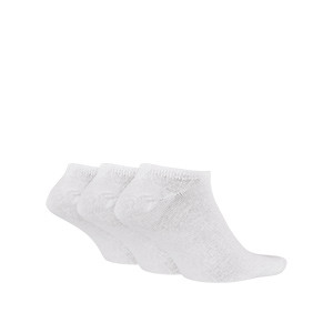 Calcetines Nike Lightweight finos 3 pares - Pack de 3 pares de calcetines invisibles finos de entrenamiento - blancos