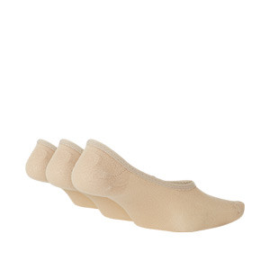 Calcetines Nike mujer Everyday 3 pares finos - Pack de 3 calcetines invisibles finos de mujer Nike - beige