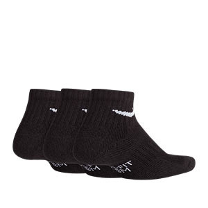 Calcetines tobilleros Nike Everyday niño 3 pares acolchados - Pack de 3 calcetines para niño Nike Cushion Crew tobilleros - negros - trasera