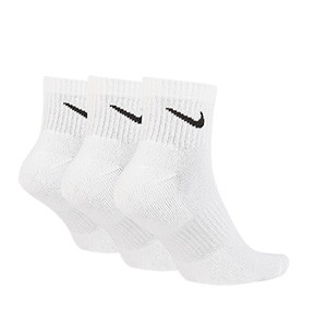 Calcetines tobilleros Nike Everyday Cushion 3 pares - Pack de 3 calcetines Nike Everiday Cushion tobilleros - blancos - trasera