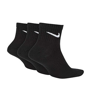 Calcetines tobilleros Nike Everyday finos 3 pares - Pack de 3 calcetines tobilleros finos Nike - negros - trasera