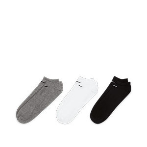 Calcetines Nike Everyday finos 3 pares - Pack de 3 pares de calcetines invisibles finos de entrenamiento - grises, blancos, negros
