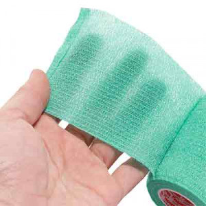 Venda adhesiva Prowrap Premier Sock 7,5cm x 4,5m - Venda elástica adhesiva para sujeción de espinilleras Premier Sock (7,5 cm x 4,5 m) - verde