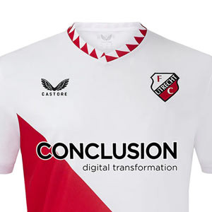Camiseta Castore Utrecht 2024 2025 - Camiseta de la primera equipación Castore del Utrecht 2024 2025 - blanca, roja