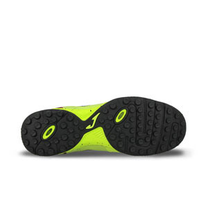 Joma Top Flex TF - Zapatillas de fútbol multitaco de piel Joma suela turf - amarillo flúor