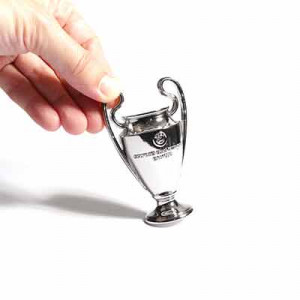 Mini Copa UEFA Champions League 80 mm - Figura réplica copa UEFA Champions League 80 mm - plateada - frontal