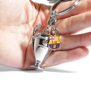 Llavero Copa Champions League FC Barcelona - Llavero de la Copa de la Champions League del FC Barcelona - plateado