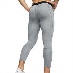 Mallas Nike Pro Tight 3/4 - Mallas de 3/4 interiores compresivas Nike - grises - trasera