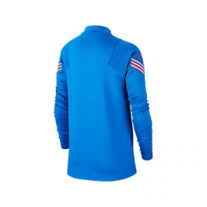 Sudadera Nike Inglaterra niño entreno 2020 2021 Strike - Sudadera infantil de entrenamiento Nike de la selección inglesa 2020 2021 - azul - trasera