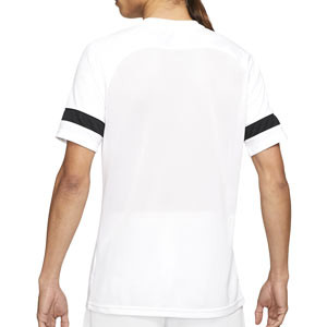 Camiseta Nike Dri-Fit Academy 21 - Camiseta de manga corta de entrenamiento de fútbol Nike - blanca - trasera