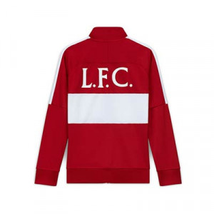 Chaqueta Nike Liverpool I96 himno 2020 2021 - Chaqueta chándal del himno Nike Liverpool FC 2020 2021 - roja y blanca - trasera