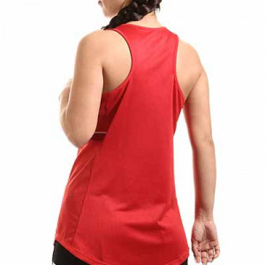 Camiseta tirantes Nike Dri-Fit Academy 21 mujer - Camiseta sin mangas de entrenamiento de fútbol para mujer Nike - roja - hover trasera