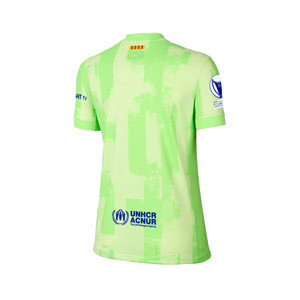 Camiseta Nike 3a Barcelona niño Stadium 24 25 DF UCL - Camiseta infantil de la tercera equipación Nike del FC Barcelona para la Champions League 2024 2025 - verde flúor - hover