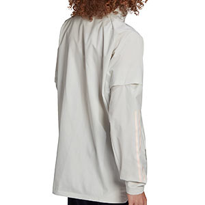 Chaqueta adidas Juventus All Weather - Chaqueta con capucha plegable adidas de la Juventus 2020 2021 - gris - trasera