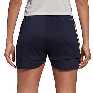 Short adidas Juventus entreno mujer 2020 2021 - Pantalón corto de entrenamiento de mujer de la Juventus 2020 2021 - azul marino - trasera