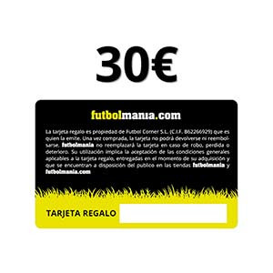 Tarjeta Regalo 30 euros futbolmania - Tarjeta Regalo de 30 euros en futbolmania - trasera