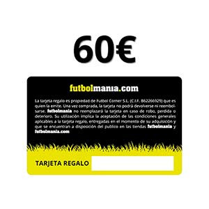 Tarjeta Regalo 60 euros futbolmania - Tarjeta Regalo de 60 euros en futbolmania - trasera