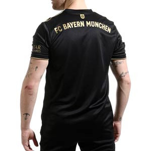 Camiseta adidas 2a Bayern 2021 2022 - Camiseta segunda equipación adidas del Bayern de Múnich 2021 2022 - negra - trasera