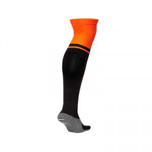 Medias Nike 2a Holanda 2020 2021 Stadium OTC - Medias segunda equipación Nike selección holandesa 2020 2021 - negras y naranjas - trasera